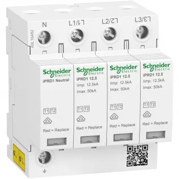 Parafoudre type 1+2 Schneider Electric A9L16482 3P+N 20kA 40kA