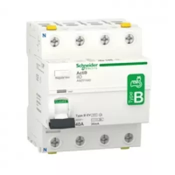 Schneider Electric A9Z51440 Dispositif différentiel résiduel 4P 40A Type B-EV pour bornes de recharge de véhicules électriques