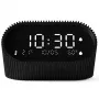 Lexon Ray Clock Alarm Clock with Temperature and Humidity Sensor, Black