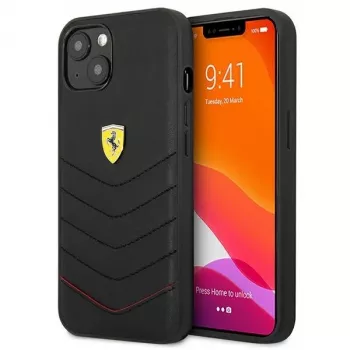 Ferrari FEHCP13SRQUK Coque rigide Off Track Quilted noire pour iPhone 13 Mini 5,4
