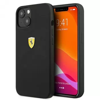 Ferrari FESSIHCP13SBK Coque rigide silicone noire pour iPhone 13 mini 5,4