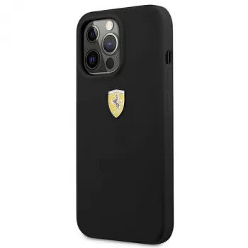 Ferrari FESSIHCP13LBK Coque rigide silicone pour iPhone 13 Pro / 13, noire