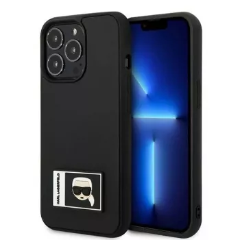 Karl Lagerfeld KLHCP13X3DKPK Ikonik Patch Hard Case for iPhone 13 Pro Max 6.7 inch Black