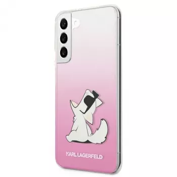Karl Lagerfeld KLHCS22MCFNRCPI Coque rigide pour Samsung Galaxy S22+ / S906 - rose Choupette Eat
