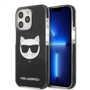 Karl Lagerfeld KLHCP13LTPECK Coque rigide noire Choupette Head pour iPhone 13 Pro / 13 6,1 inch