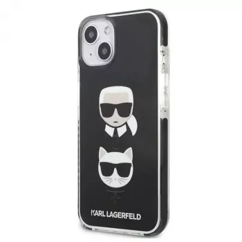 Karl Lagerfeld KLHCP13MTPE2TK Hard Case for iPhone 13/14/15 6.1 inch Black Karl & Choupette Head
