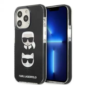 Coque rigide Karl Lagerfeld KLHCP13XTPE2TK pour Apple iPhone 13 Pro Max 6,7 inch noire Karl & Choupette Head
