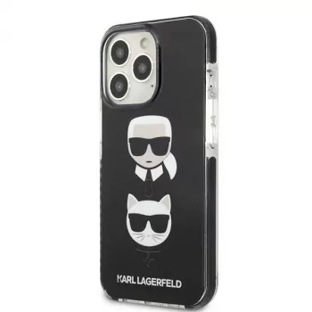 Coque rigide Karl Lagerfeld KLHCP13XTPE2TK pour Apple iPhone 13 Pro Max 6,7 inch noire Karl & Choupette Head