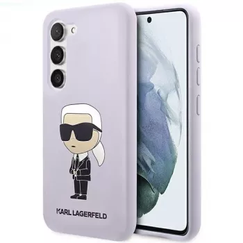 Coque silicone Ikonik Karl Lagerfeld pour Samsung Galaxy S23+ (SM-S916) - Violet