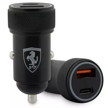 Ferrari Chargeur de voiture rapide FECCMENK PD-QC3.0 20 W noir