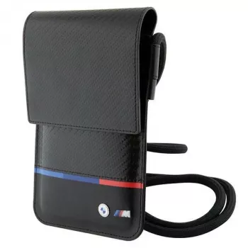 BMW Carbon Tricolor Line portefeuille-sac noir