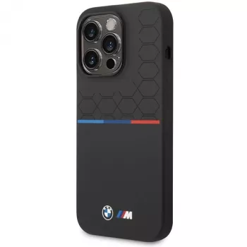 Coque silicone BMW M Collection pour Apple iPhone 15 Pro Max 6,7 pouces Noir à motif