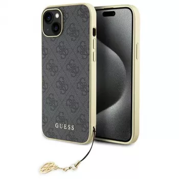 Guess GUHCP15MGF4GGR iPhone 15 Plus/14 Plus 6.7 inch Grey Hardcase 4G Charms Collection