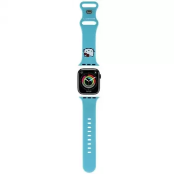 Hello Kitty HKAWMSCHBLB Bracelet Apple Watch 38/40/41mm Bleu Silicone avec Kitty Head