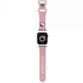 Hello Kitty HKAWMSCHBLP Bracelet en silicone pour Apple Watch 38/40/41mm Rose