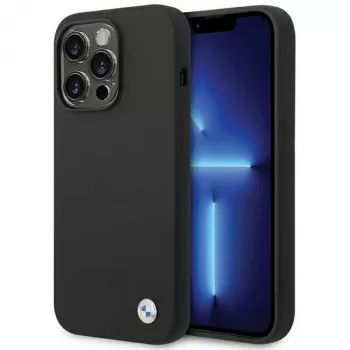 Coque en silicone BMW BMHCP15XSILBK pour iPhone 15 Pro Max 6,7