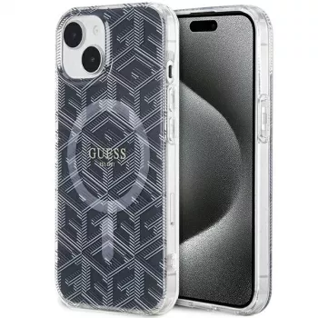 Guess GUHMP15MHGCUSTGK GCube MagSafe Hard Case for iPhone 15 Plus / 14 Plus 6.7 inch Black