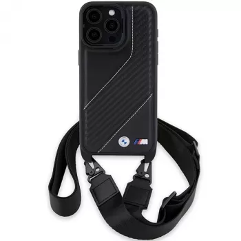 BMW BMHCP15L23PSCCK iPhone 15 Pro 6.1 noir Hardcase M Edition Carbon Stripe & Strap