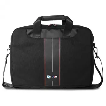 BMW sacoche pour ordinateur portable 16 pouces noir nylon bande rouge