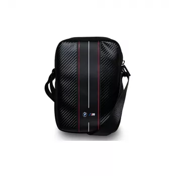 Étui pour tablette BMW M Collection carbone rayures rouges pour tablettes 10 pouces, noir