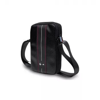 Étui pour tablette BMW M Collection carbone rayures rouges pour tablettes 10 pouces, noir