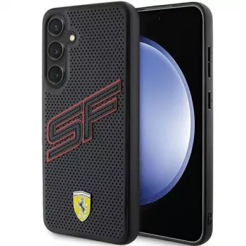 Coque rigide Ferrari FEHCS24SPINK S24 S921 noire Big SF Perforated pour Samsung Galaxy S24