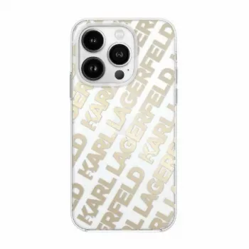 Karl Lagerfeld KLHCP15SHKFOEMD iPhone 15 / 14 / 13 6,1 inch Or Coque rigide IML FulloverLogo