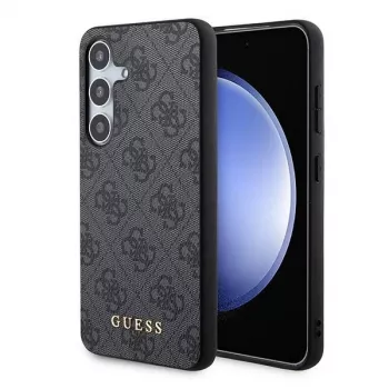 Coque rigide Guess GUOHCSA35G4GFGR pour Samsung Galaxy A35 5G, noire, 4G Metal Gold Logo