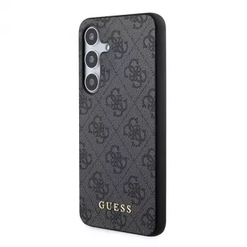 Coque rigide Guess GUOHCSA35G4GFGR pour Samsung Galaxy A35 5G, noire, 4G Metal Gold Logo