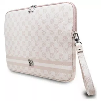 Housse DKNY DKCS14PVSHLP 14 inch rose, motif à carreaux et rayures imprimées