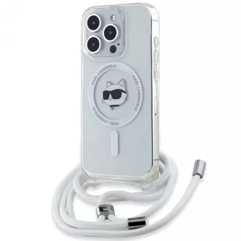 Coque rigide MagSafe Karl Lagerfeld KLHMP15LHCCHNT pour iPhone 15 Pro 6,1 inch transparente IML Choupette Head & Cord