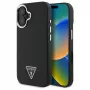 Coque rigide MagSafe Guess Grained Triangle pour Apple iPhone 16 Plus - noire