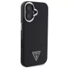 Coque rigide MagSafe Guess Grained Triangle pour Apple iPhone 16 Plus - noire