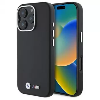 BMW M Smooth Full Wrapped Metal Coque rigide pour Apple iPhone 16 Pro - noir
