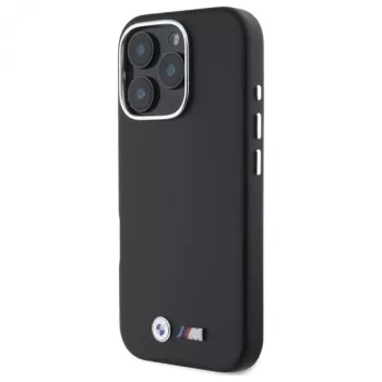 BMW M Smooth Full Wrapped Metal Coque rigide pour Apple iPhone 16 Pro - noir