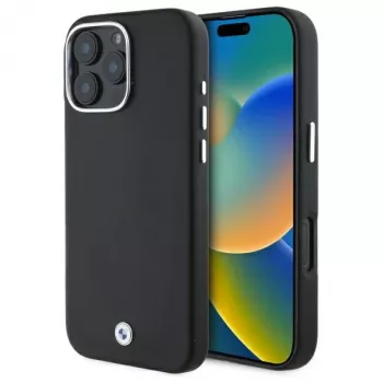 BMW M Collection coque rigide iPhone 16 Pro Full Wrapped Metal MagSafe noire