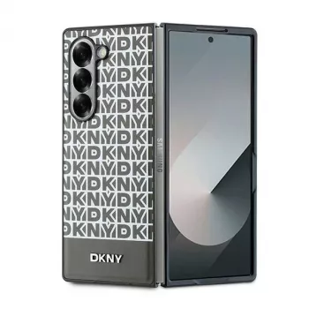 DKNY DKHMZFD6PSOSPW Samsung Galaxy Z Fold6 Coque arrière marron motif répété bande inférieure