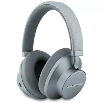 Casque supra-auriculaire Bluetooth ANC Karl Lagerfeld Saffiano Elongated gris