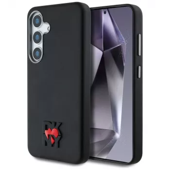 Coque DKNY Leather Heart of NY pour Samsung Galaxy S25 noire