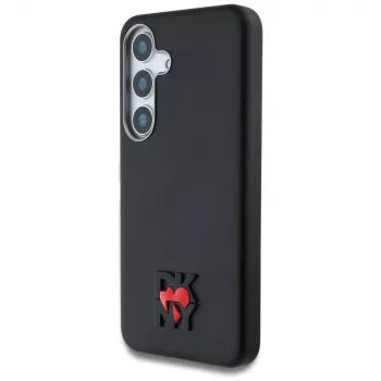 Coque DKNY Leather Heart of NY pour Samsung Galaxy S25 noire