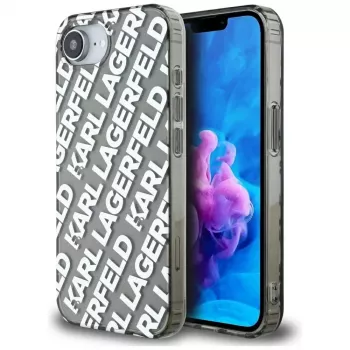 Coque KARL LAGERFELD IML Repeat Logo pour Apple iPhone 16e / 17e argent