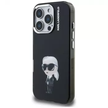 Coque Karl Lagerfeld IML Aquarelle Karl & Logo pour iPhone 16 Pro Max, noire
