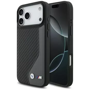Coque MagSafe BMW M Carbon Logo pour Apple iPhone 17 Pro Max anthracite
