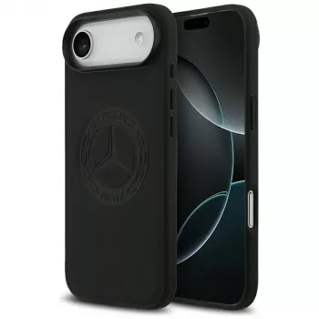 Coque Mercedes Leather Vintage Logo MagSafe pour iPhone Air noire
