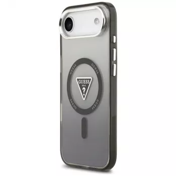 Coque Guess IML Gradient Triangle Logo MagSafe pour iPhone Air noire