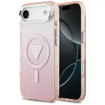 Guess IML Gradient Triangle Logo MagSafe Case for iPhone Air Pink