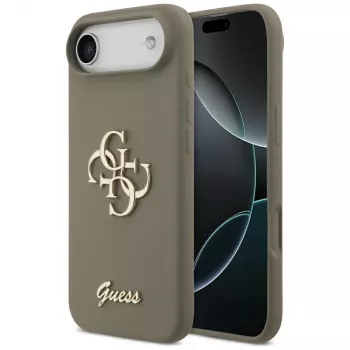 Guess Silicone Big 4G Script Case for iPhone Air Brown