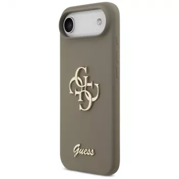 Guess Silicone Big 4G Script Case for iPhone Air Brown