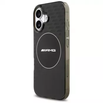 Coque MagSafe Mercedes AMG Double Layer Transparent Smoked pour iPhone 17, noire