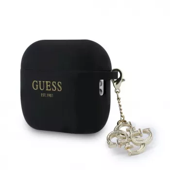 Guess Silicone 4G Charm Case for AirPods Pro 3, Black